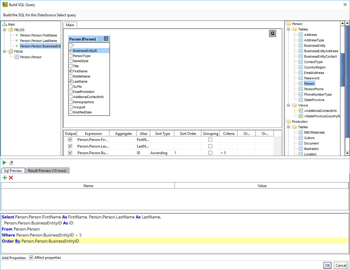 ReadyAPI Data-Driven Testing: Query Wizard