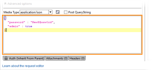 Specifying new user data Managing TestEngine users via API: Specifying new user data