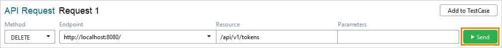 Send the request Revoke an access token: Send the request