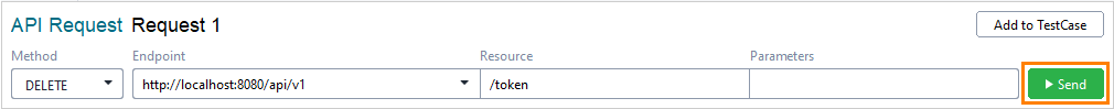 Send the request Revoke an access token: Send the request