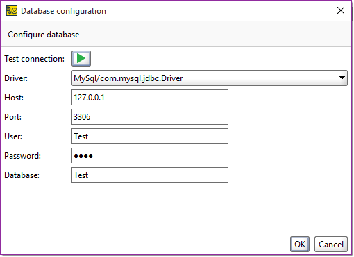 ReadyAPI: The JDBC Connections options in the Environments editor ReadyAPI: The JDBC connection options in the Environments editor