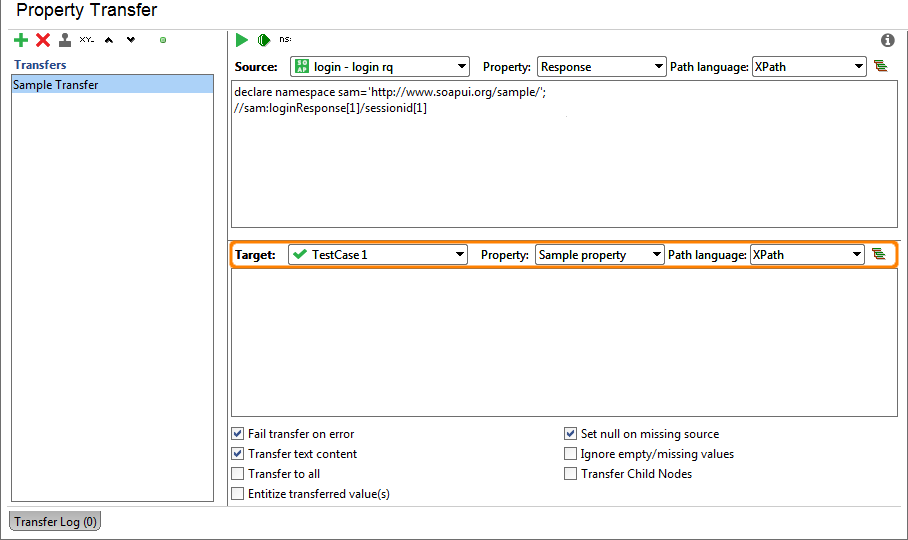 Configured target property
