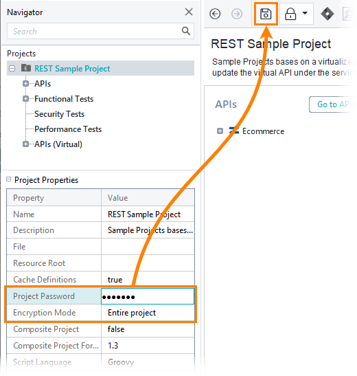 Protecting ReadyAPI Projects: Encrypt project