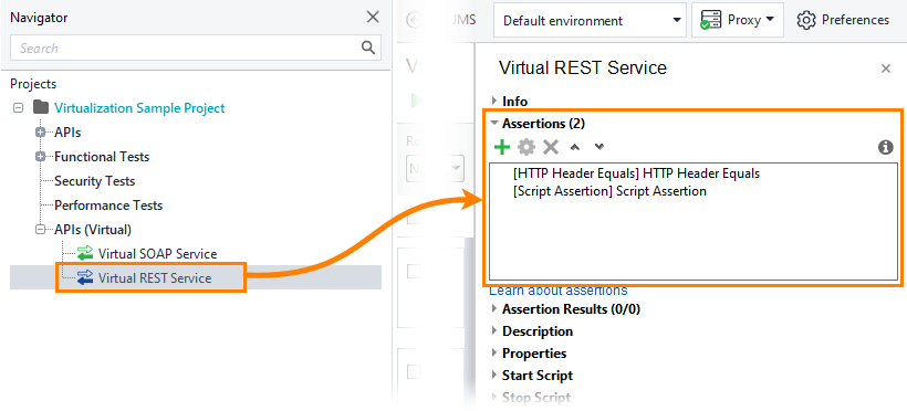 Service virtualization and API testing: Virtual service assertions