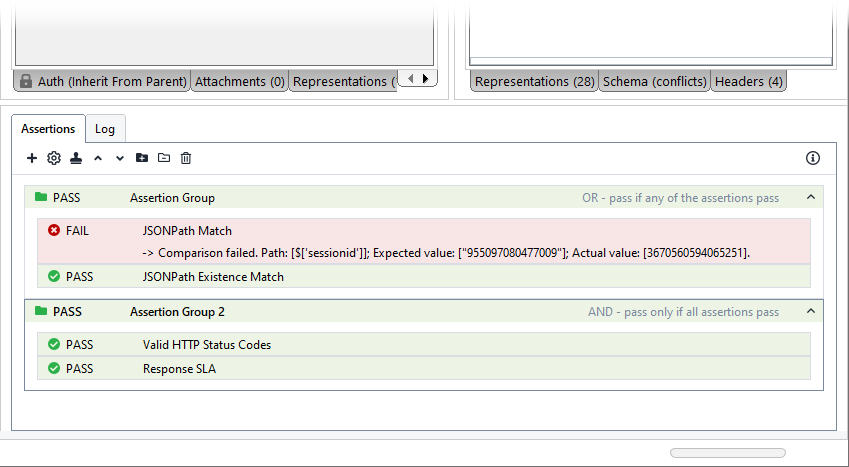 Assertion groups ReadyAPI: Assertion groups