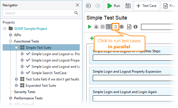 Run test cases in parallel