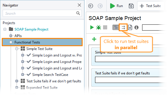 Run test suites in parallel