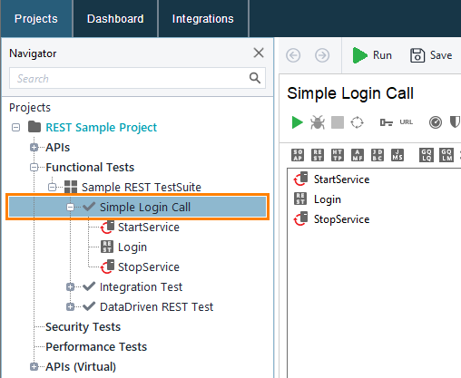 Select test case