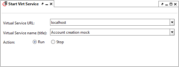 Virtual Service Runner test step editor Virtual Service Runner test step editor