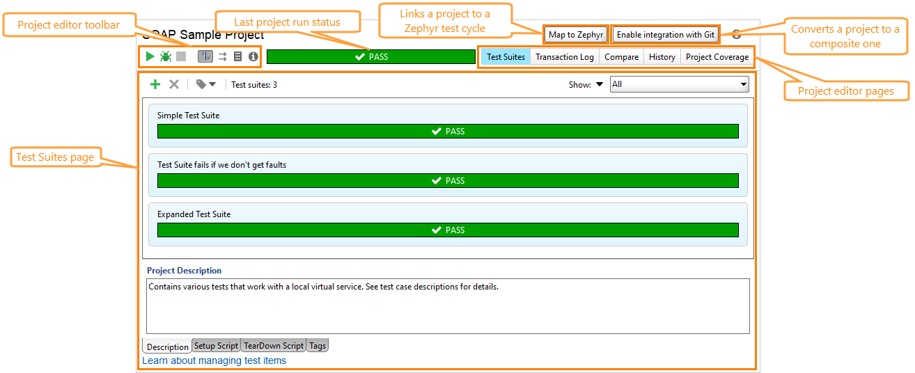 Project editor Project editor