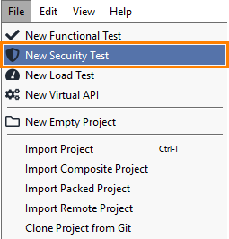ReadyAPI: Creating a new security test