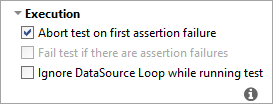 The execution options of a security test ReadyAPI: Security Test execution options