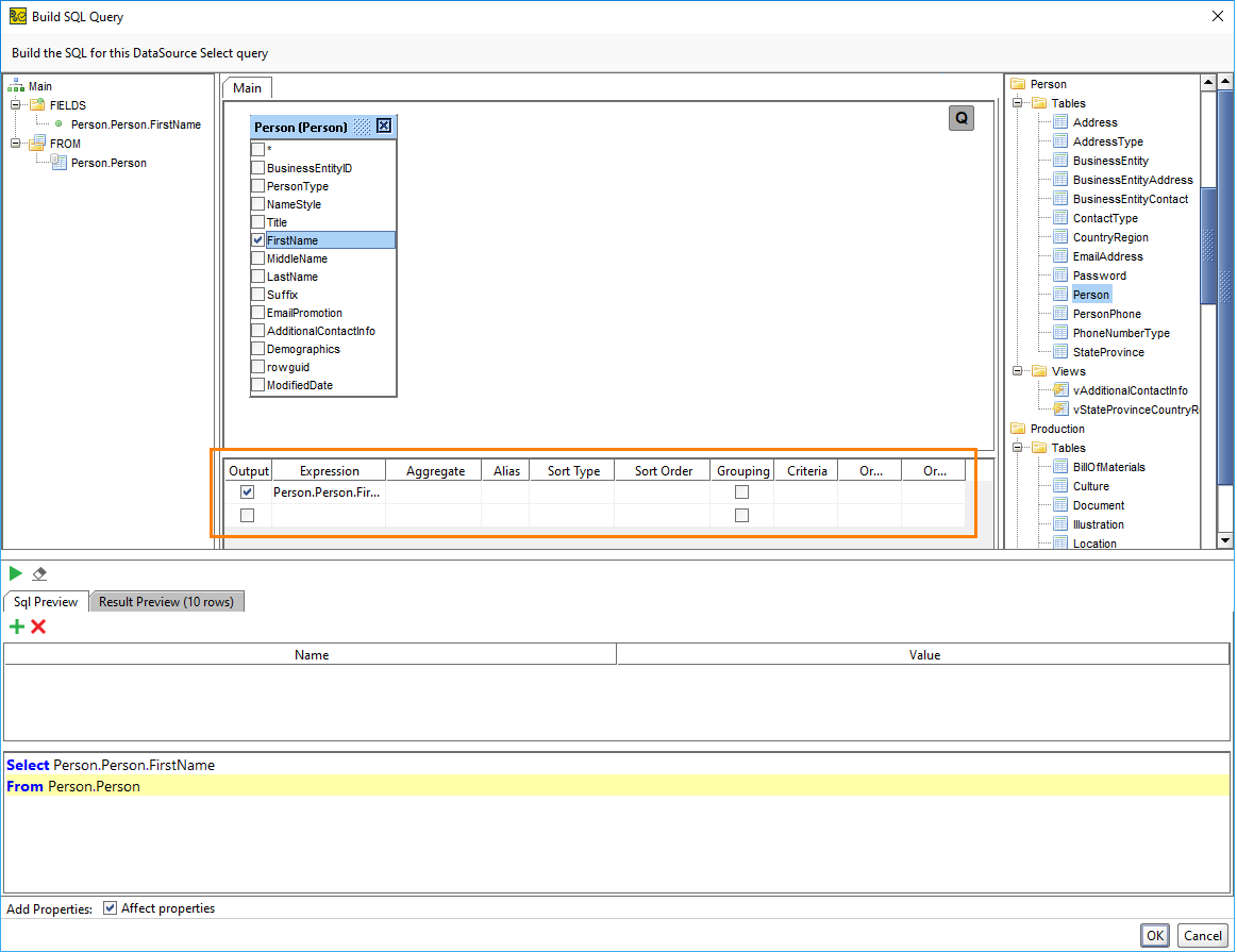 ReadyAPI Data-Driven Testing: Table editor