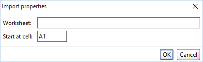 Service virtualization and API testing: Import Properties dialog box