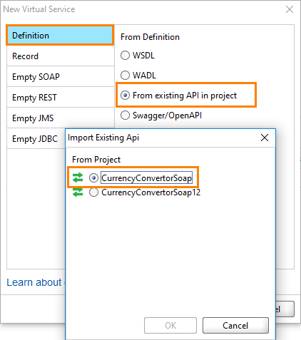 Service virtualization and API testing: Selecting specification