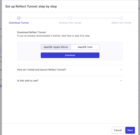 Relect_Screenshot_Tunnel_Modal.png