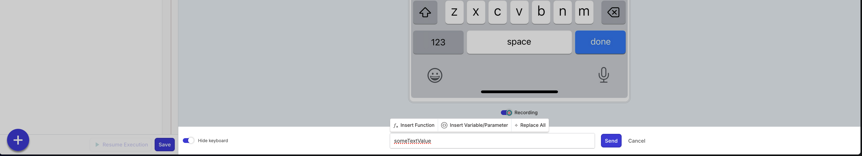 Hide keyboard