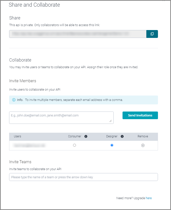 Sharing and roles Sharing and roles