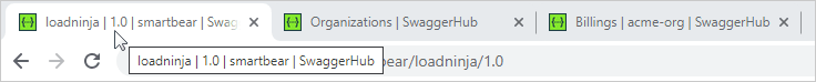 SwaggerHub page titles SwaggerHub page titles