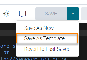 Save as Template Save as Template