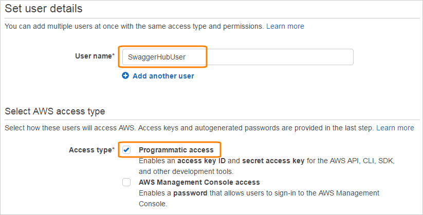 Creating a user Creating a user