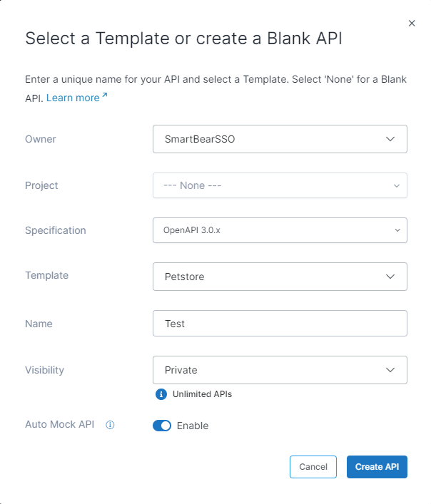 Create API Create API