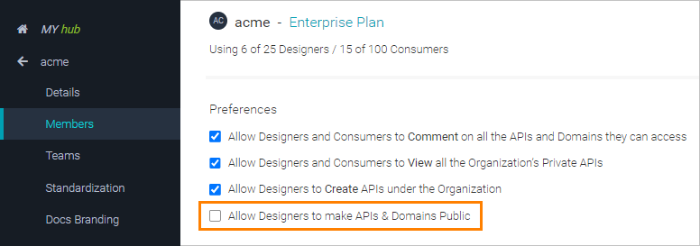 Allow Designers to make APIs & Domains Public Allow Designers to make APIs & Domains Public