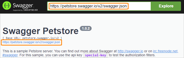 Link to OpenAPI definition in Swagger UI Link to OpenAPI definition in Swagger UI