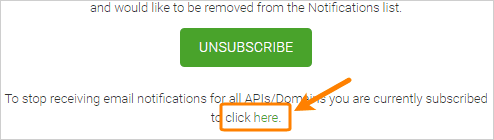 Unsubscribing from all APIs and domains