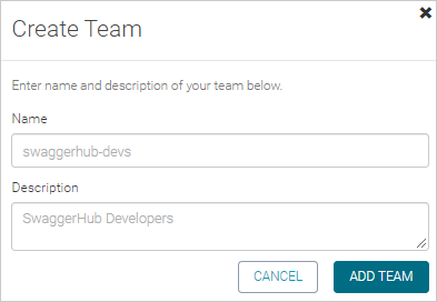 Team name and description