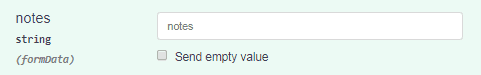 Send empty value