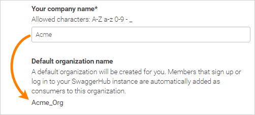 Creating the default organization during SwaggerHub On-Premise installation