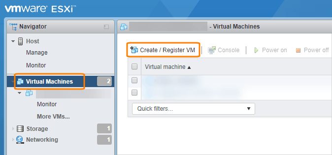 vSphere Web Client: Importing a VM