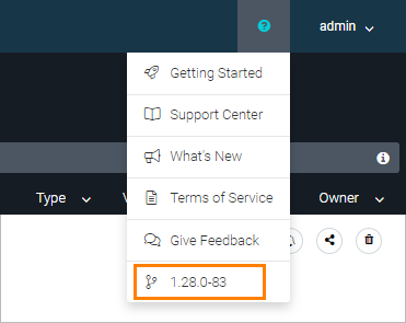 SwaggerHub On-Premise version number in the help menu