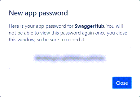 Bitbucket: An app password for SwaggerHub