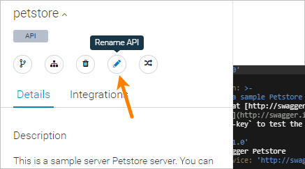 Renaming an API