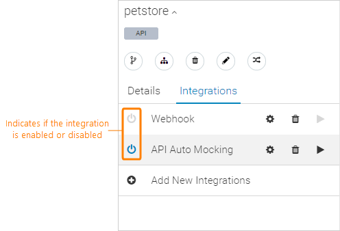The indicator that shows if an integration is enabled or disabled