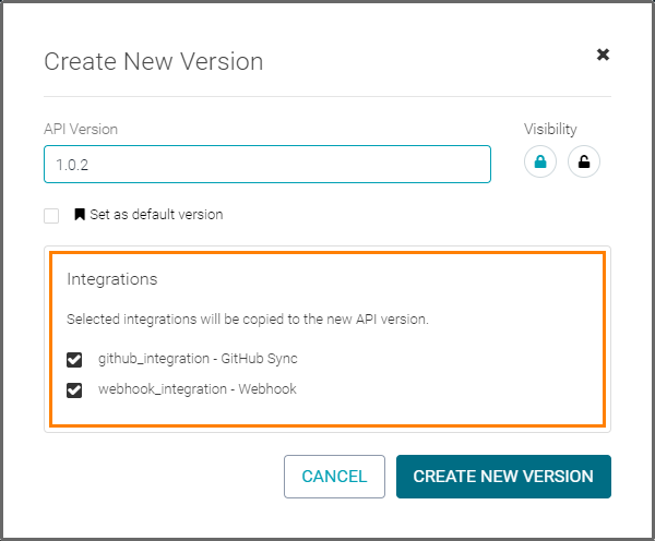Copying integrations to a new API version