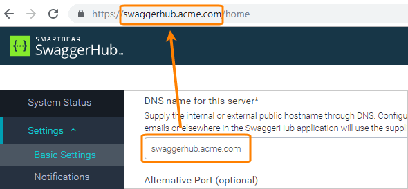 SwaggerHub On-Premise domain