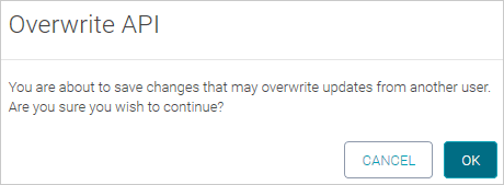 Editing Swagger definitions in SwaggerHub: Message on overwriting changes
