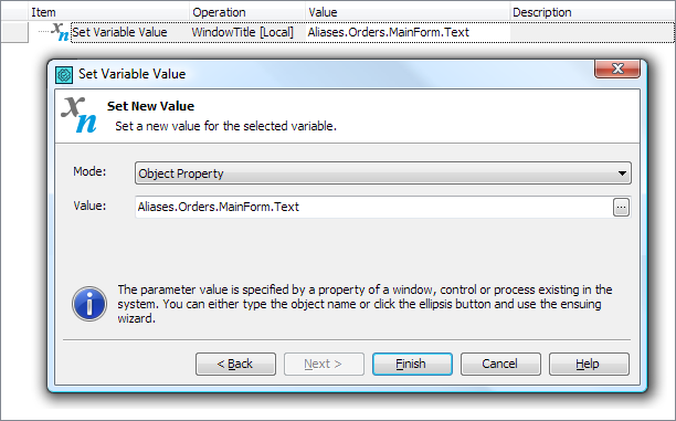 Saving a .NET object's native property value to a test variable