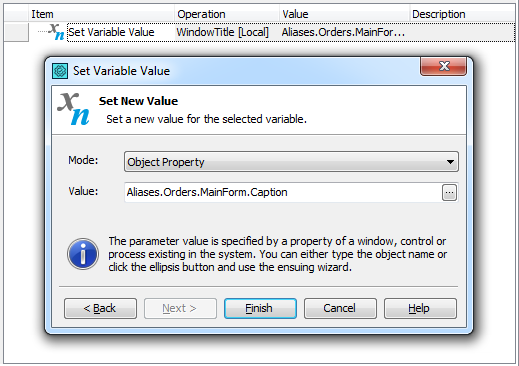 Saving a Visual Basic object’s native property value to a test variable