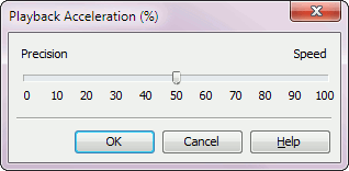 Playback Acceleration Dialog