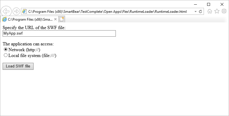 Launching a tested application with Runtime Loader