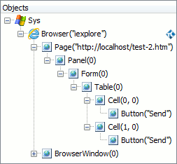 Web page in Object Browser