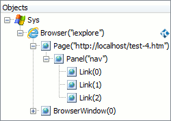 Web page in Object Browser