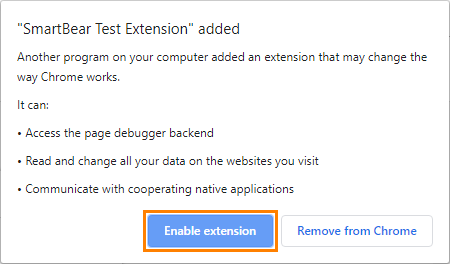 Enabling SmartBear Test Extension