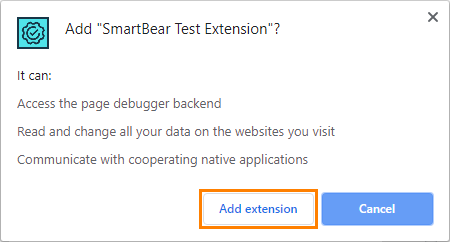 Adding SmartBear Test Extension Manually