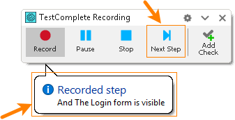 Changes in the Recording toolbar