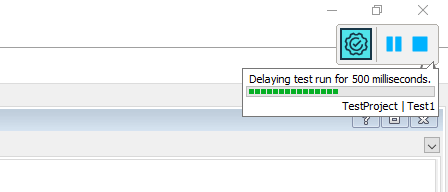 Indicator shows the specified message during the delay